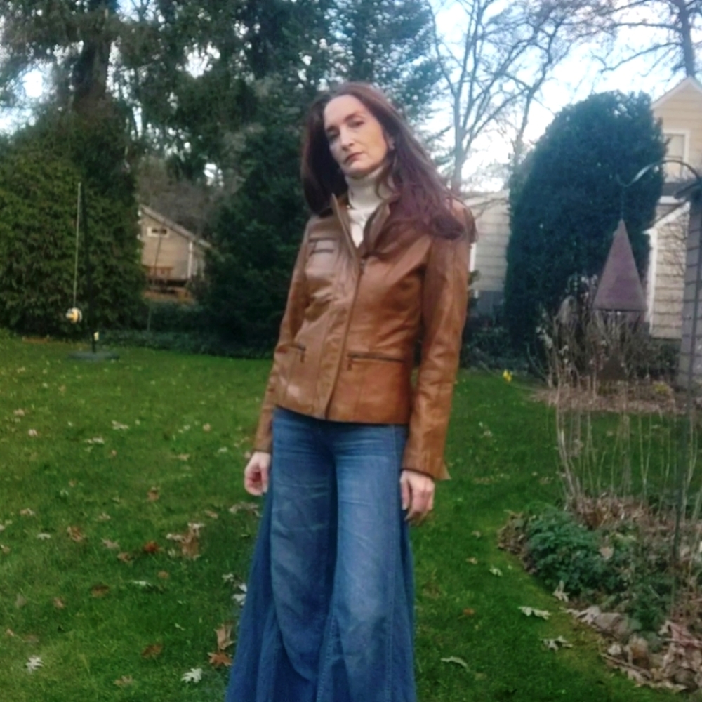 Vintage Siena Studio Brown Leather Thinsulate Moto Jacket